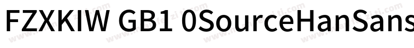 FZXKIW GB1 0SourceHanSansCN Medium字体转换